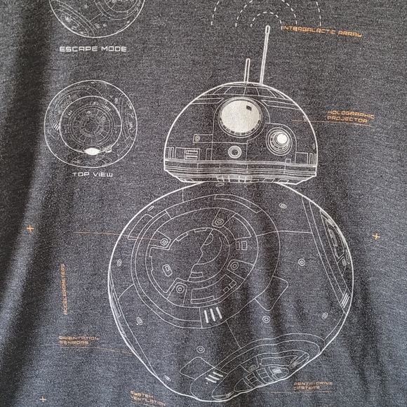 XL Unisex BB-8 diagram T-Shirt - Picture 2 of 3